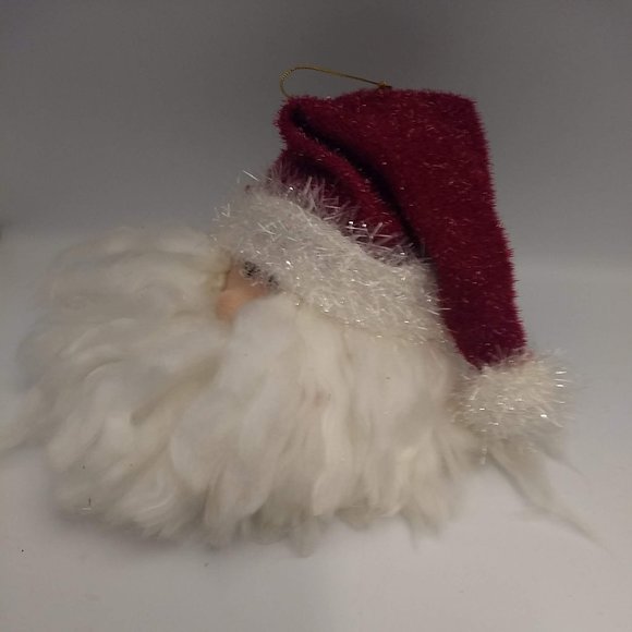 2 Christmas Santa Claus Face Head Ornament Tree Decoration Hanging Ornament - Picture 15 of 15
